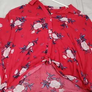 Cropped beachy style button up